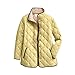 Skijacke Damen Steppjacke Long Sleeve Wintermantel Damen Elegant Warm Down Jacket Übergangsjacke Loose Freizeitjacke Daunenmantel Outdoorjacke Softshelljacke Wanderjacke Taschen Yellow XL