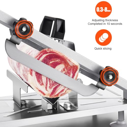 Beef Herb Mutton Rolls Cutter Thickness Chopper Household Kitchen Manual Lamb Slicer Frozen Meat Cutting Machine Tool (L) - Thumbnail 4