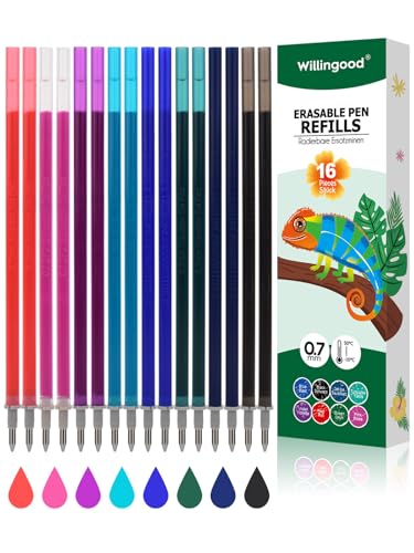 Thumbnail - Willingood Ersatzminen für Stifte [8 Farben, 16er Pack]- Kompatibel Mit Legami - Einfach zu radieren - Stiftspitze 0,7mm...