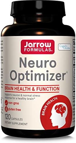 Jarrow Formulas Neuro Optimizer - Dietary Supplement - Brain Health & Antioxidant Support - Includes 7 Neuro Nutrients - Gluten Free - 120 Capsules - 30 Servings