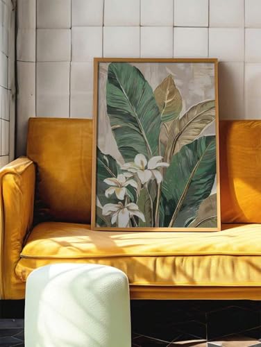 Impression toile plante verte grand format deco salon resistant aux UV 60x90