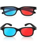 LEPJOS 2 Pezzi Occhiali 3D Rosso Blu, Occhiali 3D Anaglifi per TV e Cinema, Alto Contrasto...