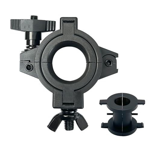 1Pack Stage Lighting Truss Clamp, Fit 3 Size Pipe Diameter: 25mm(F14) 38mm(F24) 50mm(F34) OD Tube/Pipe,Heavy Duty 44Lbs Load Capacity O Clamp LED Par Light Moving Head Lighting Clamps