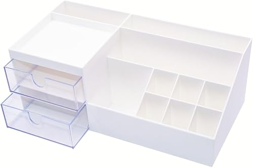 Miniatura 2 de Granvela Organizador de escritorio multifuncional  Caja de almacenamiento de mesita de noche con cajones para el hogar, la oficina y la escuela