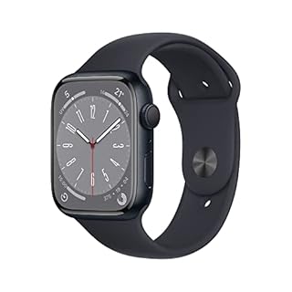 Apple Watch Series 8 (GPS, 45mm) Cassa in Alluminio Color Mezzanotte con Cinturino Sport Color Mezzanotte (Ricondizionato)