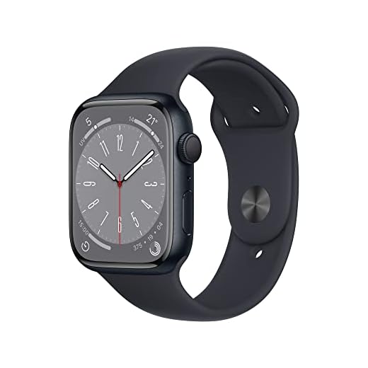 Apple Watch Series 8 (GPS, 45mm) Cassa in Alluminio Color Mezzanotte con Cinturino Sport Color Mezzanotte (Ricondizionato)