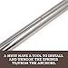 Wood Grip Extra Long Pool Cover Tool - 30 inches, MR-1 - Swimming Pool Safety Cover Installation and Removal Rod Tool - for Concrete and Paver Decks - Compatible with Standard Pool Cover Anchors