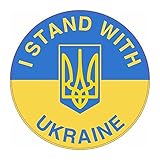 ウクライナ国旗 ステッカー 車用 ウクライナ応援 ウクライナ 応援旗 ステッカー わーるどくらふ トライデント ウクライナの旗 耐水シール