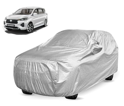 Image of Auto Hub Car Cover Compatible with Rumion with Mirror Pocket, Rumion Car Cover Waterproof, Metallic Silver