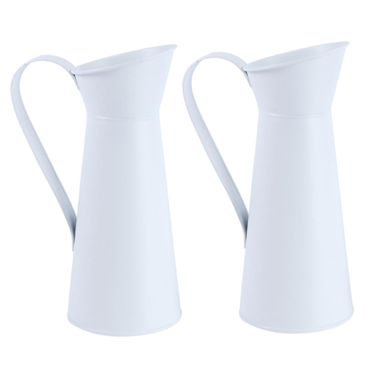 Vase blanc en fer antidérapant et rétro pour salon créatif