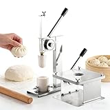 YANGYMM MáQuina SemiautomáTica para Hacer Bollos Baozi, Molde para Bollos Rellenos Vapor, MáQuina Manual para Hacer Bollos Baozi de Acero Inoxidable, con Molde, para DoméStico Comercial largemold