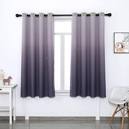 ACUY Short Blackout Curtains 120x120cm blackout curtains for bedroom pencil pleat Thermal Insulated Privacy Protect for Living Room Bedroom Nursery