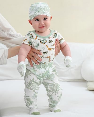 ZAVBABY Baby Boy Hats Mittens and Socks Set Cotton Newborn Girl Hat Glove 0-6 Month — view 3