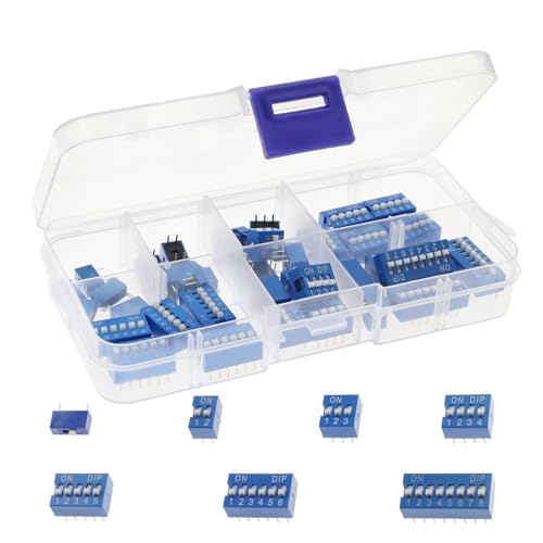 Interrupteur à bascule 8 voies à pas 2.54mm pour programmation et commutation nette 6 broches