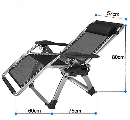 Chaise longue zero gravity robuste en textilène pour terrasse moderne - 2