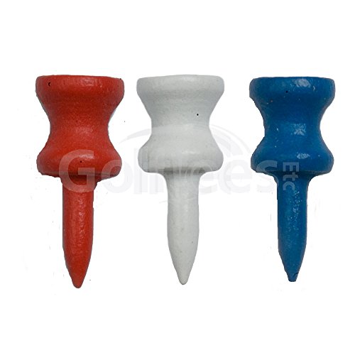 Golf Tees Etc 1" Step Down Tees - Pack of 200 (Red/White/Blue Mix)