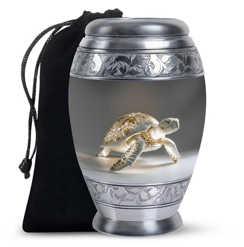 Image of Fantasy Turtle Urn for Human Ashes - Cremation Urn Human Ashes - Funeral Urns for Adult Women - Urns for Adult Female - (10 inch) Large