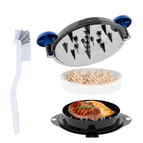 Popaice Chicken Shredder Meat Shredder Tool Twist Chicken Breast Shredder Large-Shredding Tools Chicken Breast, Pulled Pork, Beef with Stainless Steel Spikes Blue&Black