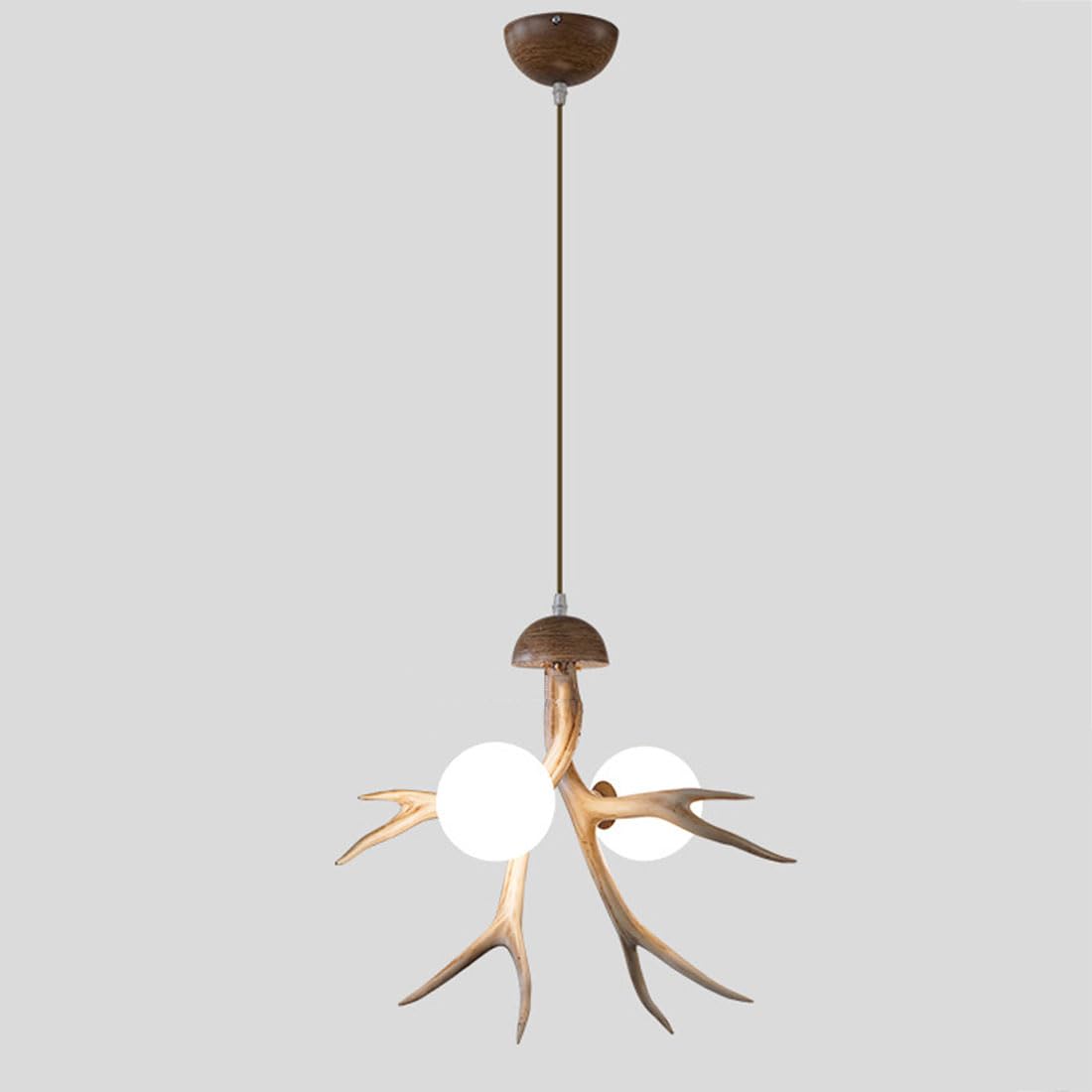 KXEcoLife G9 creative antler lamp, Scandinavian chandelier, entrance decorative for restaurant bar card seat cafe B&B log cabin chandelier,H