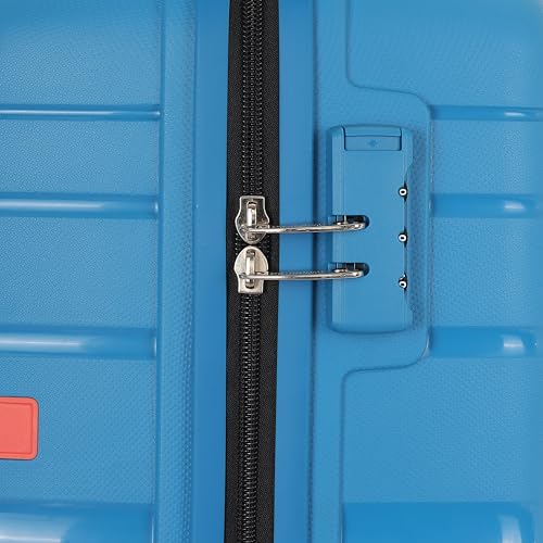 Image of American Tourister Upland Sport 55 CM Small Carry-On Polypropylene (PP) Hard 4 Wheels Spinner Luggage /Suitcase /Trolley Bag for Travel (Mediterranian Blue)