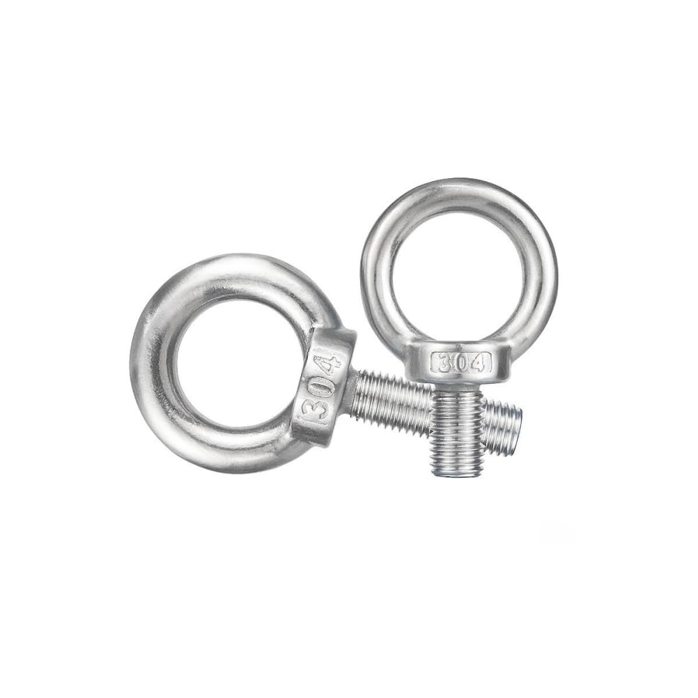 2 Piezas M16 Pernos elevadores Cáncamos de Acero inoxidable 304,Pernos de ojo, Anillos de elevación, Tornillos de ojo para accesorios de elevación (M16x60)
