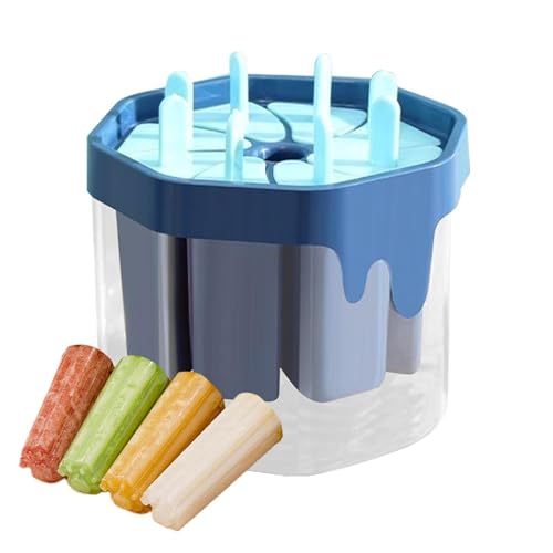 Ice Cream Molds - Easy Release 8-Cavity,Ice Lolly Maker | with Drip Tray for Freezer Home Kitchen Apartment Juice Beverage Resta