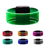 Yowivon Led Light Up Bracelets with Clasp, Glow in the Dark Party Supplies Neon Rave Accessories Cool Halloween Birthday Party Favors, 1 Pcs