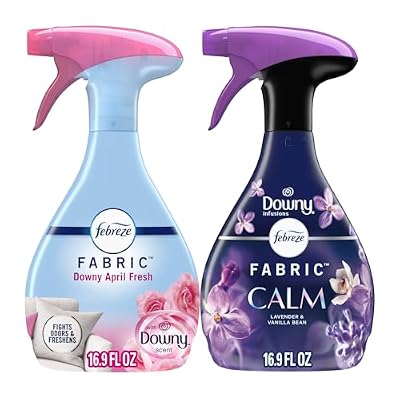 Febreze Odor-Fighting Fabric Refresher, Downy Calm and April Fresh, 16.9oz, 2 Pack