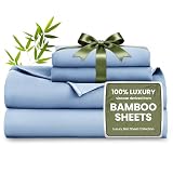 Love's cabin 4 Piece Queen Sheet Set, 100% Rayon Derived from Bamboo, Cooling & Breathable, Soft...