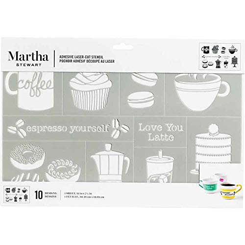 Adhesive Laser Cut Stencils (Coffee Treats)