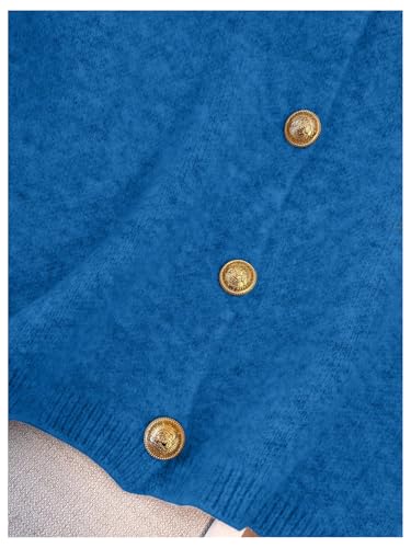 Image of RoseSeek Women's Button Down Sweater Vest Sleeveless Crewneck Knit Outerwear Old Money Knitwear