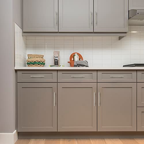 Image of Ravinte Brushed Nickel Cabinet Pulls Cabinet Handles, 5 Inch CC, 3 Pack | Stainless Steel Handles, Smooth Bar Grip, Kitchen Cupboard Update, For Cabinets, Drawers, Dressers, Furniture Projects