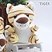 OuMuaMua 6pcs Jungle Animal Plush Toys Stuffed Animals Set, 4.8 Inch Cute Small Zoo Animals Plush Keychains for Kids Animal Themed Parties,Kindergarten Fun, Teacher Student Achievement Award