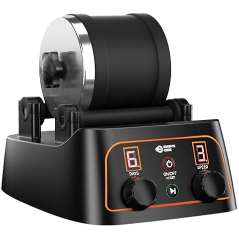 Brave Finder Professional Rock Tumbler Kit - Rock Polisher Tumbler Kit with Digital 9-Day Polishing Timer & 3 Speed Settings, 4 Polishing Grits, Rough Gemstones (Rock Tumbler Kit) Cover