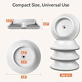 COMOMY 4 Stück Wandschutz für Treppenschutzgitter und Türschutzgitter ohne Bohren, Kinder Schutzgitter Wand Saver, Schützen Wände und Türen vor Türgitter Baby und Hundegitter, Weiß