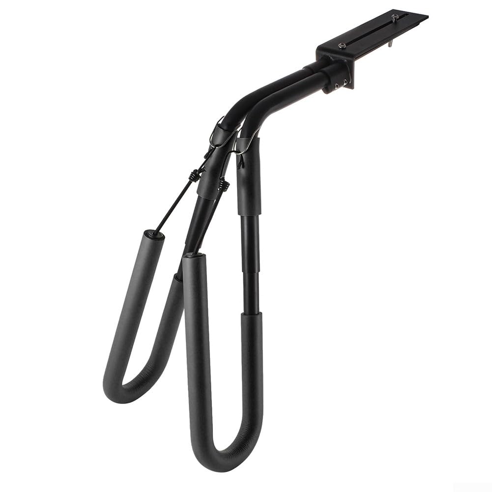 Soporte para tabla de surf de bicicleta de aleación de aluminio con acolchado de espuma, fácil montaje en estante trasero, sostiene de forma segura tablas de surf de hasta 44 libras, soporte de tabla