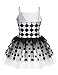 MSemis Vestido Ballet Tutú a Cuadros para Niñas Vestido Bailarina Disfraz Circo...