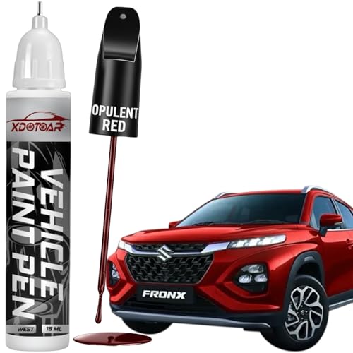 Image of xdotoar Touch Up Paint Pen for Maruti Suzuki Fronx Opulent Red (WBG) | 2-in-1 Car Scratch Remover | Automotive 2K Paint Repair Pen | Quick Dry Touch Up Paint for Chips, Scratches & Scuffs