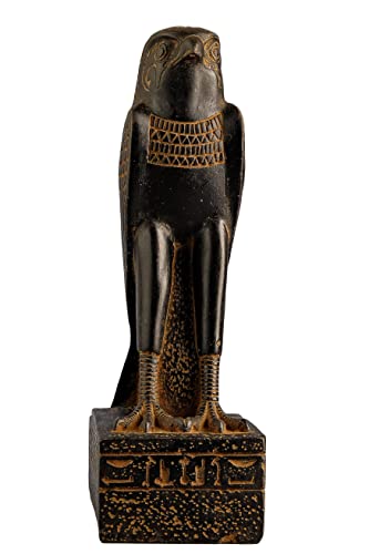 Ancient Egyptian Falcon Bird God Horus statue heavy black stone