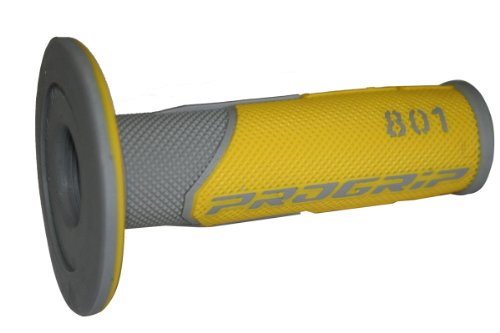 Progrip PA080100GRGI Lenkergriffe Motocross 801, Gelb/Grau