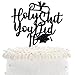 Holy Sh*t You Did It 2023 Graduation Cake Topper - Class Of 2023 Black Glitter Grad Cap Cake Topper DÃ©cor - Congrats Graduate Master Ph.D College Graduation Party Decoration