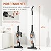 Aspirateur Balai avec Fil, Aspirateur Balai Filaire Puissant 20Kpa 600W, 3 en 1 Aspirateur à Main avec 5m Long Câble, Aspirateur sans Sac Léger Anti-Emmêlement pour Poils d'animaux Tapis Sol Dur