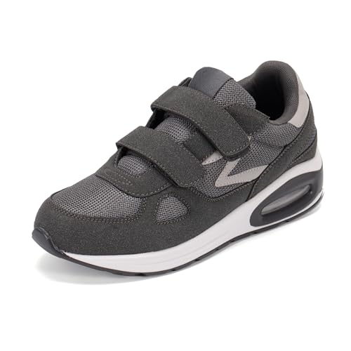 JOMIX Chaussures Sport Hommes Basket Mode Homme avec Scratch Légères Confortables pour Fitness Gym Outdoor Casual(Gris,43)