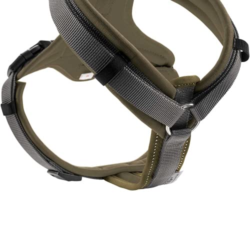 HUNTER Maldon Harness, XS-S, Olive/Grey, Heavy Duty, Highly Reflective