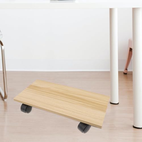 Soporte para torre PC de madera y plástico de alta resistencia con base móvil reforzada 6