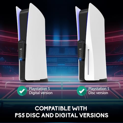 Image of 6-in-1 USB Hub Extender for PS5 Black by FosMon