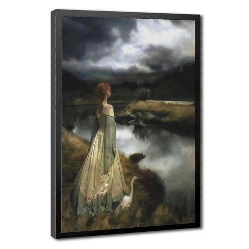 Toile Hughes cadre suspendu pour decorer un petit mur sans percer salon et bureau 20x30 cm