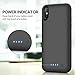 Feob Battery Case for iPhone Xs/X, Rechargeable 6500mAh Portable Charging Case Extended Battery Pack Cover Power Bank Charger Case for iPhone Xs/X[5.8 inch]-Black