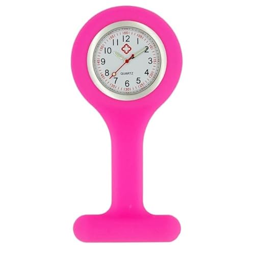 Relógio Lapela Silicone Rosa Pink Enfermagem Enfermeira