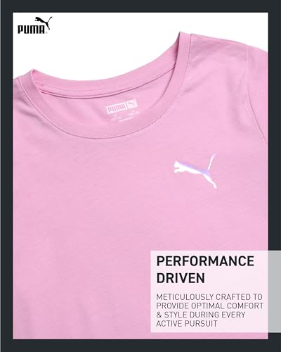 Image of PUMA Girls T Shirts - 2 Pack Short Sleeve Logo Graphic Tees - Casual Everyday Athletic Shirts for Girls (Sizes: S-XL)